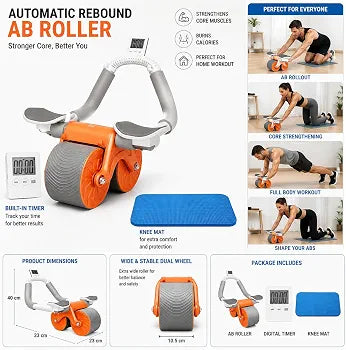 Automatic Rebound Ab Roller