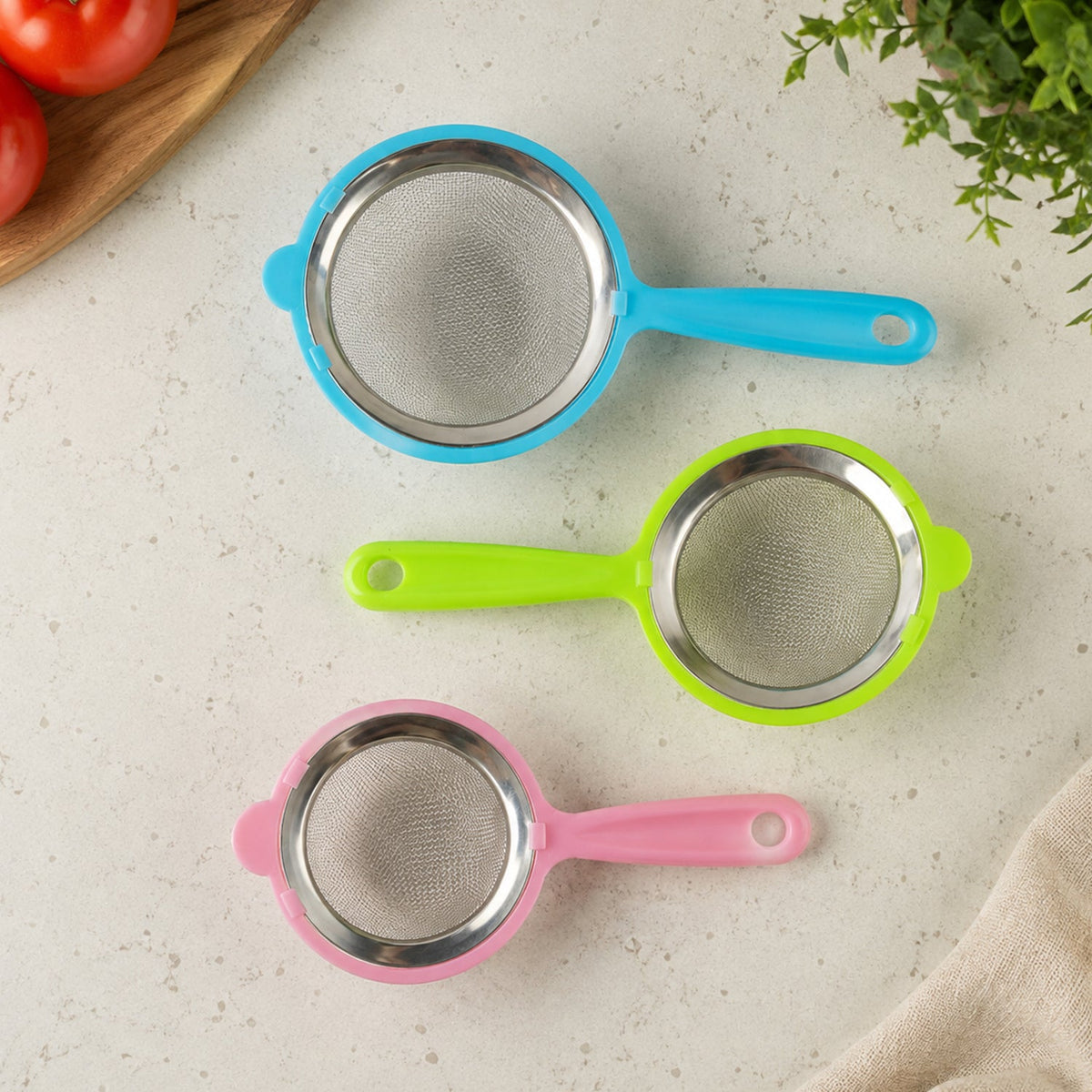 3-in-1 Mesh Strainer Set – 3 Pc