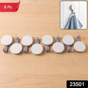 Self-Adhesive Wall Hooks – 8 Pc