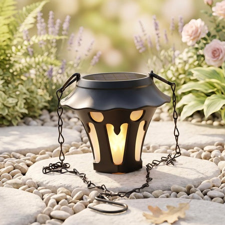 Solar Powered Hanging Lantern for Garden, Balcony & Outdoor Decor