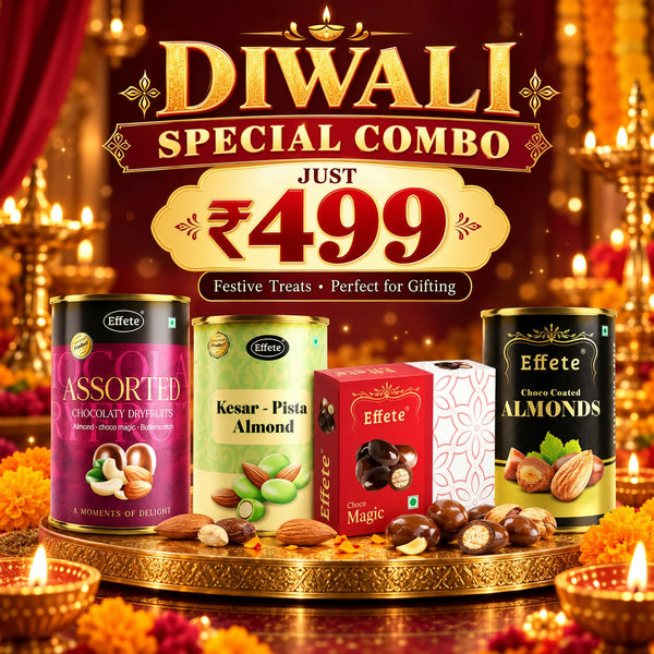 Effete Diwali Special Combo – 4 Premium Dry Fruit & Chocolate Treats at ₹499