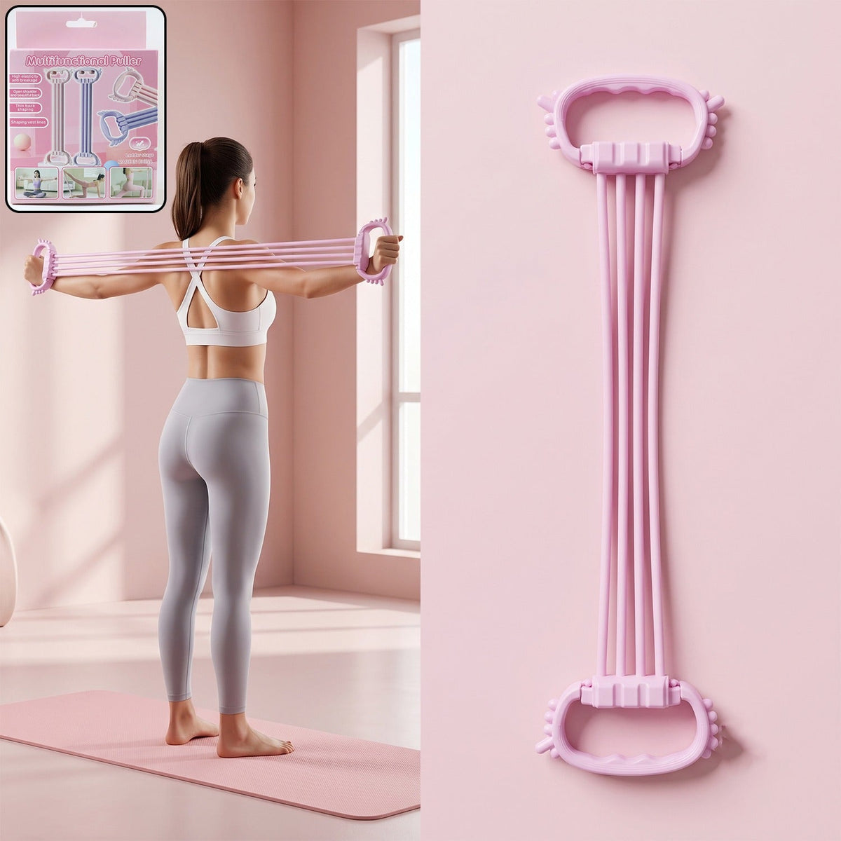 Multifunctional 3-Tube Chest Expander