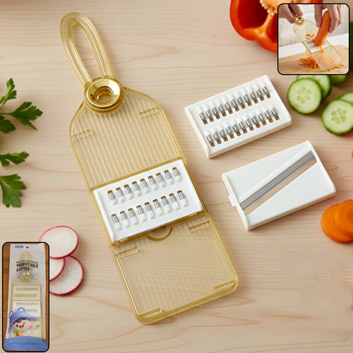 4-in-1 Multifunction Vegetable Cutter & Grater – Easy Slicing, Shredding & Gratin